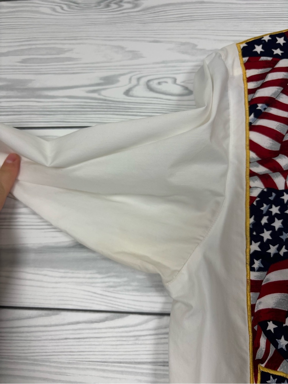 The Quacker Factory Americana American Flag Button Down Shirt patriotic small - Picture 4 of 12